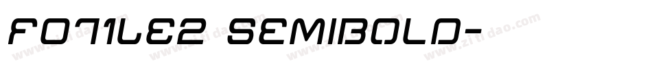 FOTILE2 SemiBold字体转换